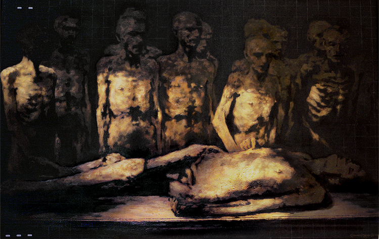 8.
Study for the Third
Anatomy Class at the J.Swift State Hospital.
1988/91
Oil on canvas. 118x187 cm