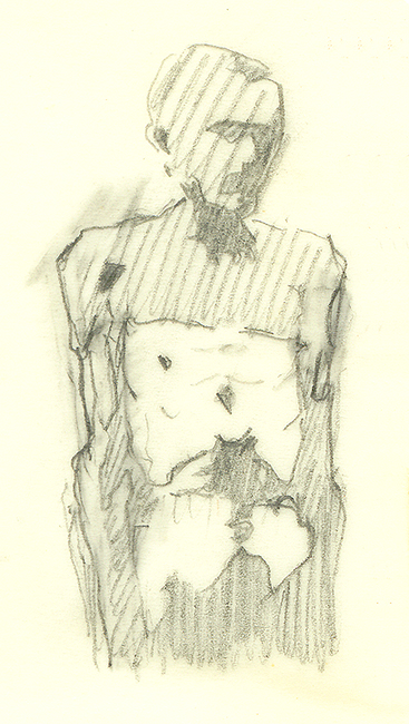8.5.
Drawing. 1989
Pencil on paper. 72x38 mm
