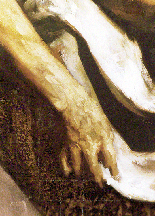 10.
Part of polyptych,
Study for the Story about the Return of the Prodigal Son.
1995/96
Oil and paper on wood panel. 150x115 cm
[Detail]