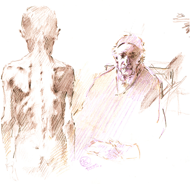 16.6.
Drawing. 1992
Coloured pencil on paper. 140x140 mm