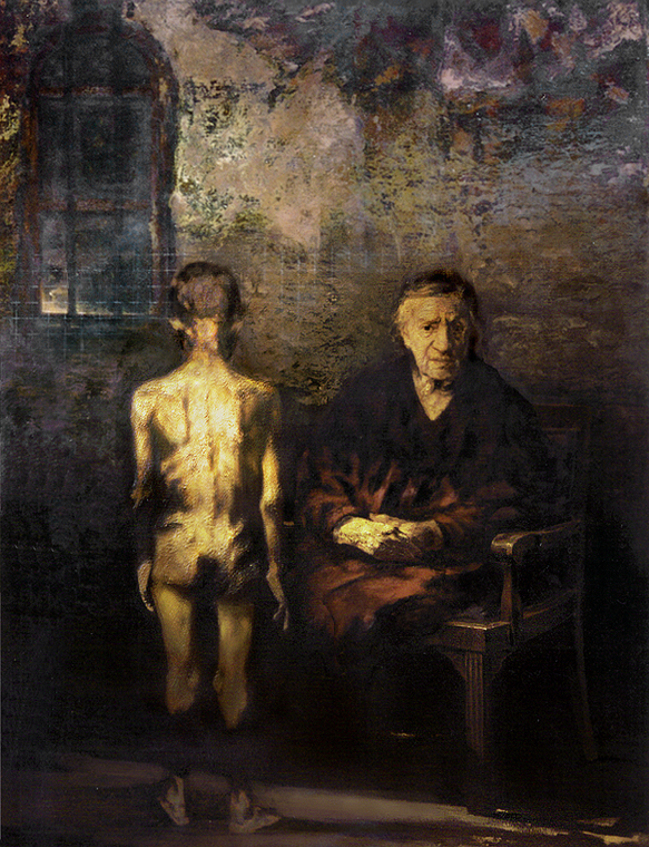 The first version of the painting. 1992/93
Oil on canvas. 180x140 cm