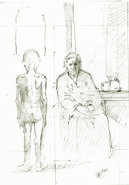 16.5.
Drawing. 1991
Pencil on paper. 190x140 mm