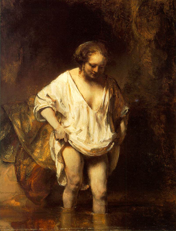 Rembrandt,
Hendrickje Bathing in a River, 1654