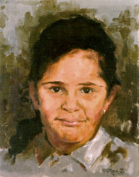 27.
Portrait of a Girl. 1992
Oil on canvas. 42x34 cm